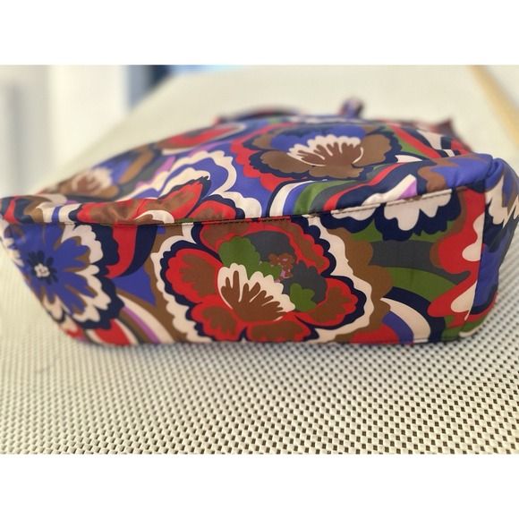 Vera Bradley Hathaway Tote Bag Nylon Large Bassanova Bold Vibrant Carried Once! - Picture 5 of 12